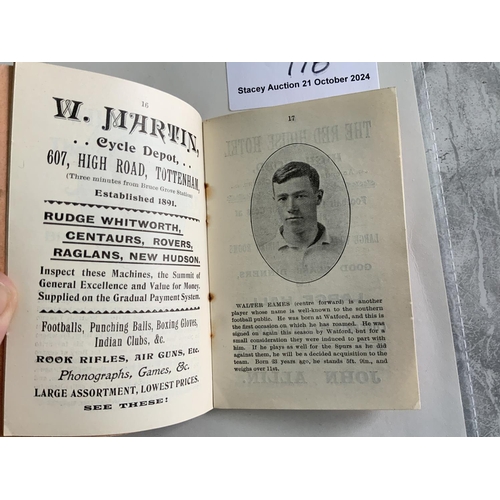 116 - 1906 - 1907 Tottenham Pre League Football Handbook: Very good condition 58 page handbook with all th... 