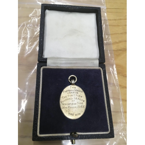 12 - 1966 English League v Scottish League Football Medal: Issued to West Broms John Kaye for playing for... 