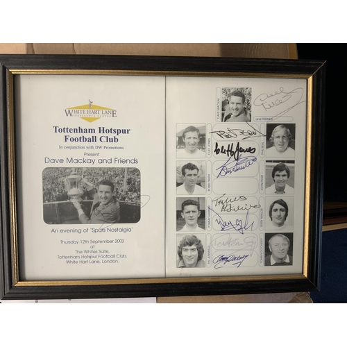 129 - Tottenham 1967 FA Cup Winners Signed Framed Calendar: Original 67/68 calendar which depicts the 1967... 