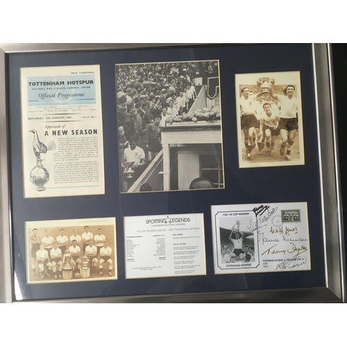 133 - Tottenham Big Match Signed Framed Displays: Just about everything covered in these nice displays of ... 