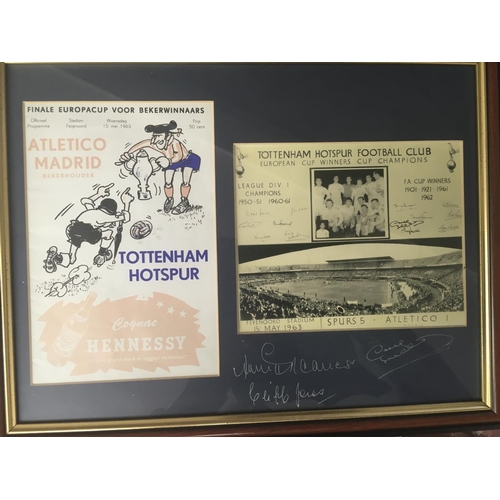 133 - Tottenham Big Match Signed Framed Displays: Just about everything covered in these nice displays of ... 