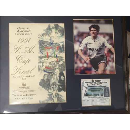 133 - Tottenham Big Match Signed Framed Displays: Just about everything covered in these nice displays of ... 