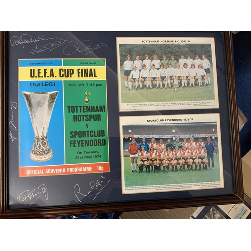 133 - Tottenham Big Match Signed Framed Displays: Just about everything covered in these nice displays of ... 