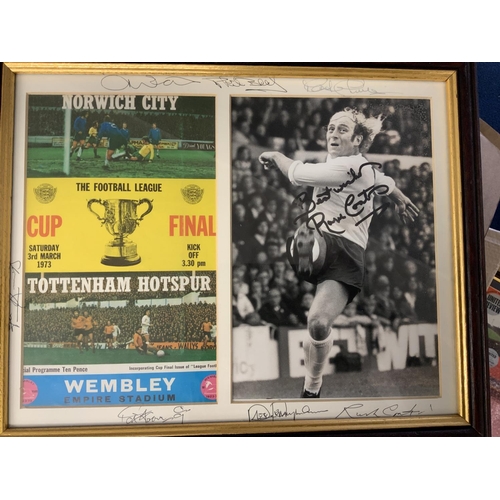 133 - Tottenham Big Match Signed Framed Displays: Just about everything covered in these nice displays of ... 