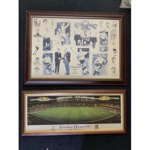 135 - Tottenham Signed Framed Football Prints: Ltd edition print of Dyson Jones and Smith, Ardiles and Vil... 