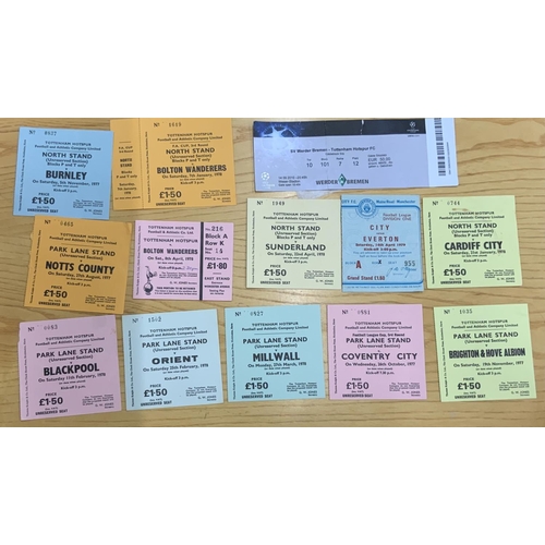 143 - Tottenham 77/78 + England Football Tickets: 11 home tickets for Spurs in their 2nd division season p... 