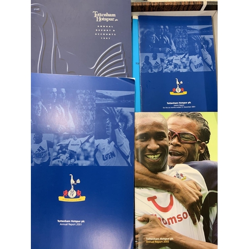 146 - Tottenham Annual Reports + Football Press Packs: Large box containing possibly 100 paper items inclu... 