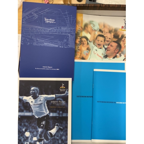 146 - Tottenham Annual Reports + Football Press Packs: Large box containing possibly 100 paper items inclu... 