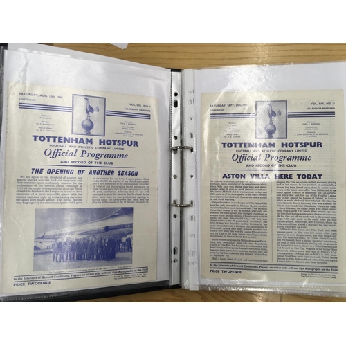 156 - Tottenham Late 1950s Football Programmes: Home and away to include 22 from the double season and 38 ... 