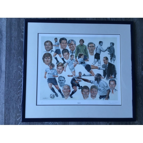 161 - Tottenham Limited Edition Framed Football Print: Produced in the 90s limited edition number 109/500.... 