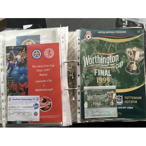 167 - Leicester City Big Match Programme Folder: 1949 FA Cup semi final and poor final with Wembley bookle... 