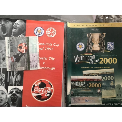 167 - Leicester City Big Match Programme Folder: 1949 FA Cup semi final and poor final with Wembley bookle... 