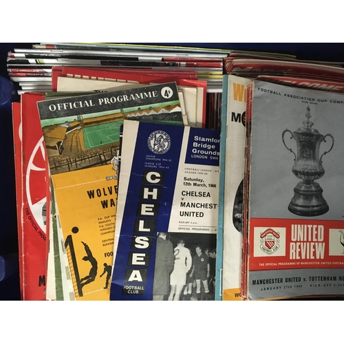 173 - Manchester United Football Programmes: Home and away from the 60s onwards in good condition. (350)