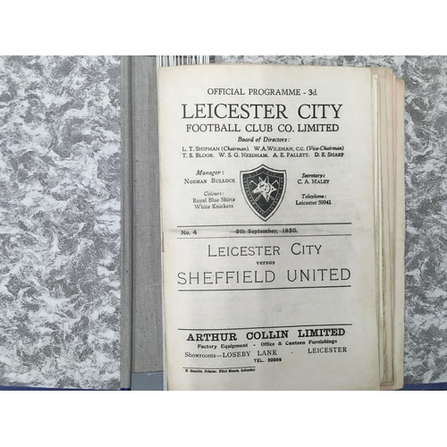 174 - Leicester City Home Football Programme Collection: Private collection in binders from 50/51 to 2006/... 