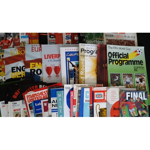 179 - Big Match Football Programmes: Includes World Cup, Euros and some Manchester United home and away fr... 