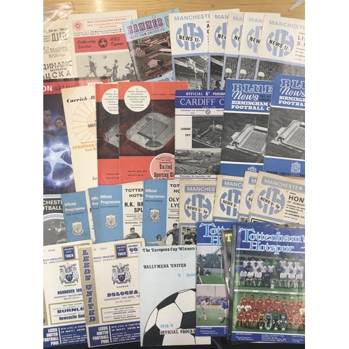 185 - British Club v European Club Football Programmes: Majority played in the U.K. with a good mixture of... 