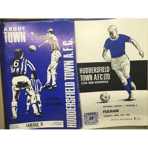 187 - Huddersfield Town Home Football Programmes: From 1963 to 1977 and have team changes and scores etc. ... 