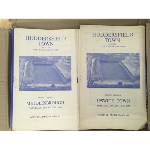 187 - Huddersfield Town Home Football Programmes: From 1963 to 1977 and have team changes and scores etc. ... 