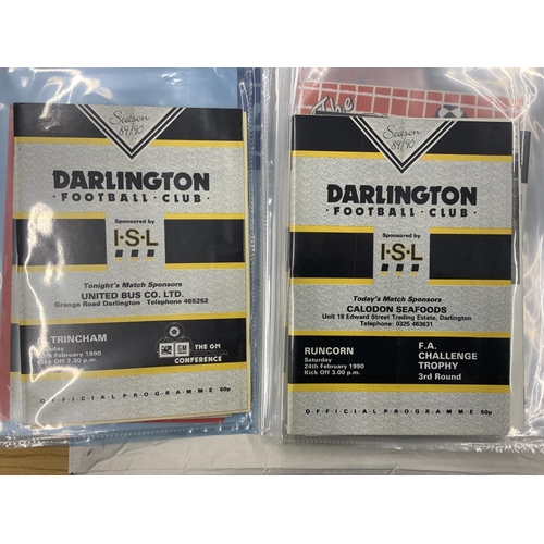 200 - 89/90 Darlington Football Programmes: From their famous Conference season. They were relegated from ... 