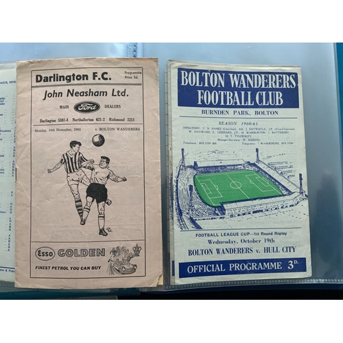 204 - Bolton Wanderers 60/61 Football Programmes: Near complete with 40 league matches, 3 FA Cup, 1 postpo... 