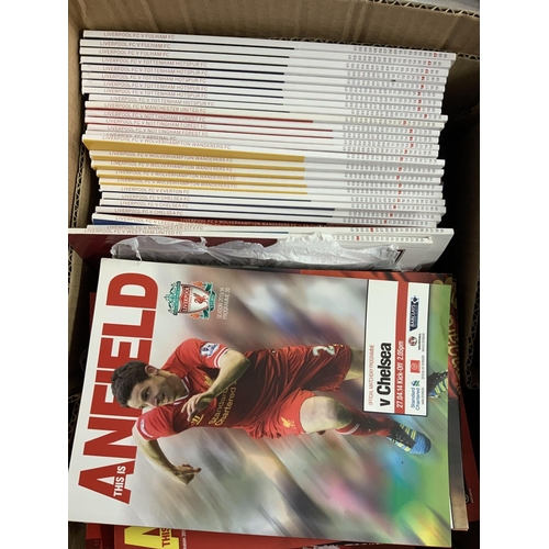 212 - Liverpool Home Football Programmes: A massive quantity of home programmes in mint condition right up... 