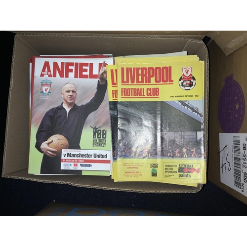 212 - Liverpool Home Football Programmes: A massive quantity of home programmes in mint condition right up... 