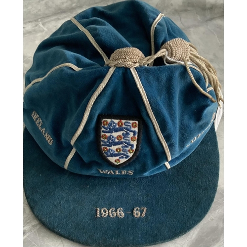 22 - Nobby Stiles England International Football Cap: Blue full international cap with three lions to fro... 