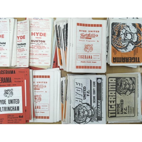 229 - Hyde United Football Programmes: From the 60s to the early 80s in good condition with some having wr... 