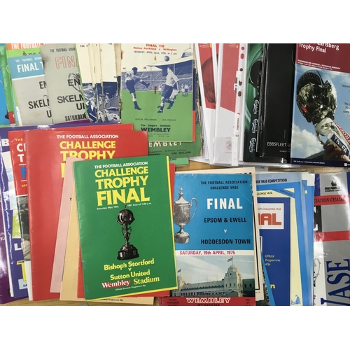 231 - Trophy Vase + Amateur Cup Final Football Programmes: From 1950 onwards to include 23 Amateur Cup wit... 