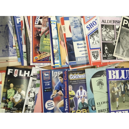 236 - Friendly + Testimonial Football Programmes: From the 60s onwards with some played abroad. Excellent ... 