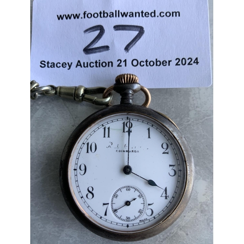 27 - 1921 Leeds United Football Managers Pocket Watch: Presented to Arthur Fairclough Leeds United manage... 