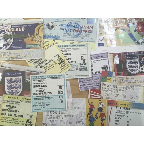 572 - England Football Tickets: Mainly homes to include 1943 Wales, 1955 Spain and many more up to date. C... 