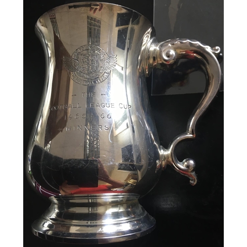 6 - West Brom 1966 League Cup Final Winners Tankard: Issued to John Kaye for playing in the home and awa... 