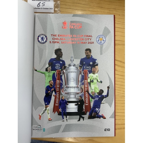 65 - 2021 Hardback FA Cup Final Football Programme: Leicester City v Chelsea Ltd edition number 81 of 725... 