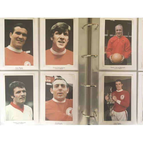 652 - Old Football Photo Collection: Home made postcard sizes mainly in black and white with photos of pla... 