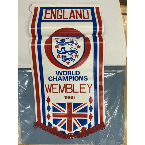 76 - 1966 World Cup Football Pennants: All look original in this great collection neatly presented in col... 