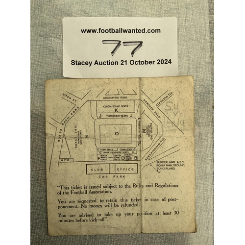 77 - 1966 World Cup Football Ticket Italy v Russia: Played at Sunderland on 16 7 1966 in good condition w... 