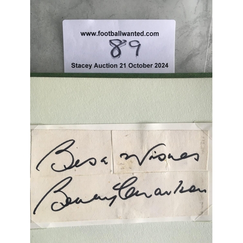 89 - 1966 World Cup Complete England Squad Football Autographs: Original green World Cup Willie autograph... 