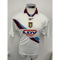 1999 - 2000 Aston Villa Match Worn Away Signed Football Shirt