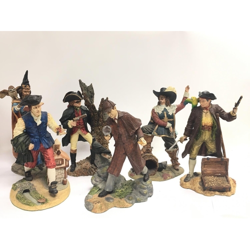 1000 - A collection of Royal Doulton composite resin figures including Long John Silver, Sherlock Holmes et... 