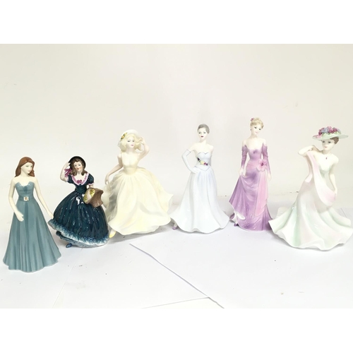 1011 - A Collection of porcelain Coalport lady figures including Summer Days, Veronica, Honor, Linda etc an... 