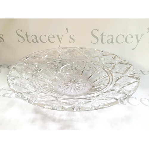 1033 - A large Stuart Crystal glass bowl, 39cm wide. This lot cannot be posted