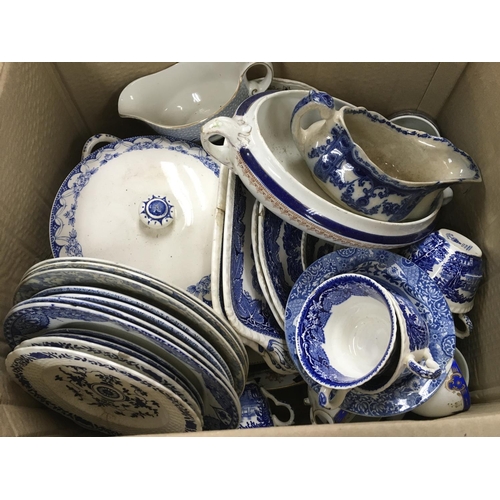 1097 - Two boxes of assorted ceramics including Masons