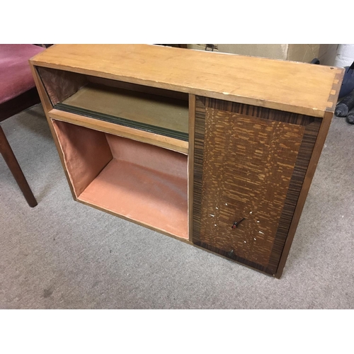 1219 - A mid 20th century pine bookshelf/clock 77cm tall 51cm wide