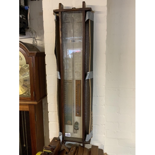 1226 - An antique Admiral Fitzroy barometer. NO RESERVE