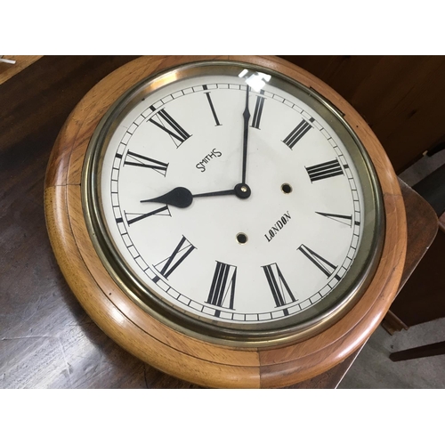 1282 - A Smiths wall clock with battery movement , this lot cannot be posted. NO RESERVE