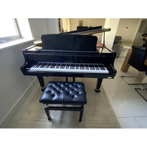 1292 - K.Kawai, 200l Black lacquered GL30 Aria model grand piano, AR2 serial number 2750346. 150CM X 166CM ... 