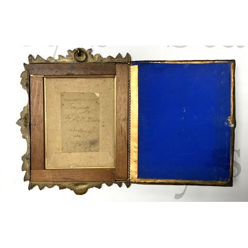 711 - A pair of Victorian gilt framed watercolours depicting Comedy and Tragedy with pen inscriptions to r... 