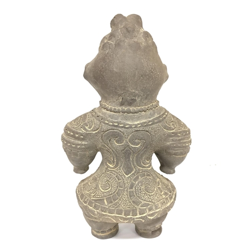 823 - A Japanese Terracotta Dogu figurine of a pregnant woman, 29.5cm high