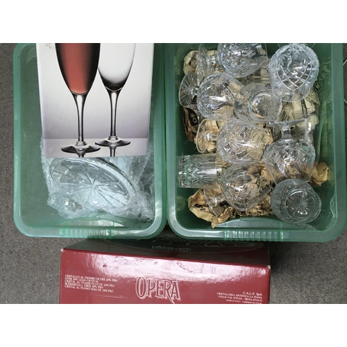 908 - A Collection of cut glass including Gleneagles, Tudor, boxed Darington Crystal glasses. This lot can... 